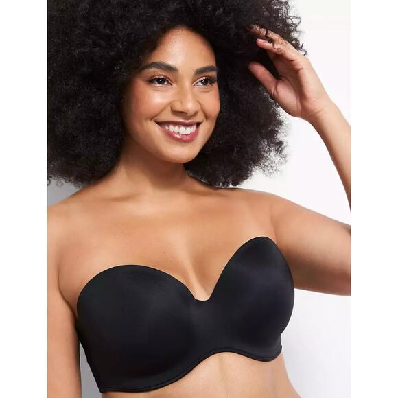Cacique Lane Bryant Black Strapless MultiWay Bra Size 38F New - Picture 1 of 10